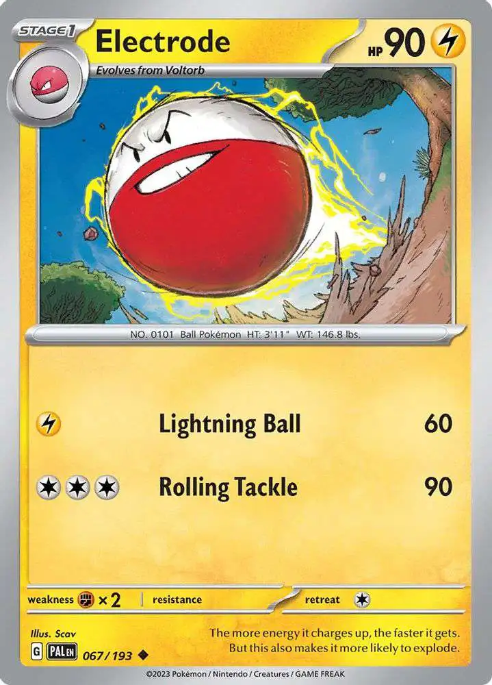 Pokemon Trading Card Game Paldea Evolved Uncommon Electrode #67