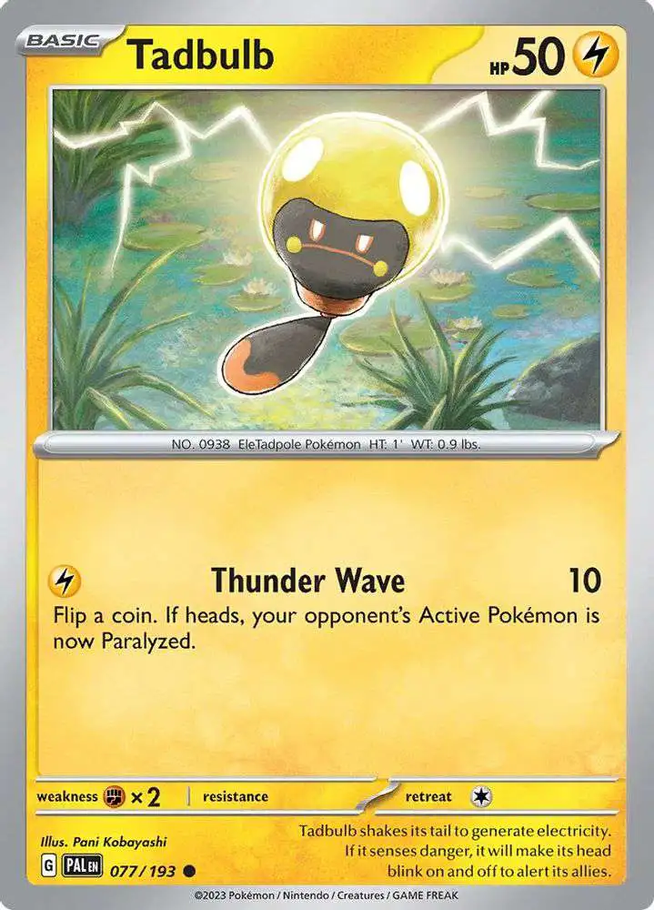 Pokemon Trading Card Game Paldea Evolved Common Tadbulb #77