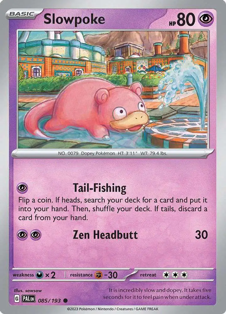 Pokemon Trading Card Game Paldea Evolved Common Slowpoke #85