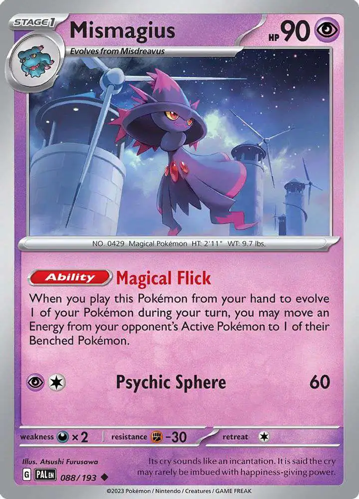 Pokemon Trading Card Game Paldea Evolved Uncommon Mismagius #88