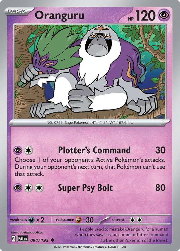 Pokemon Trading Card Game Paldea Evolved Uncommon Oranguru #94