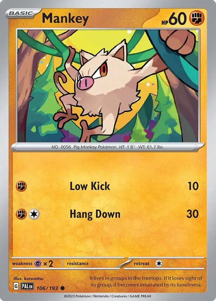 Pokemon Trading Card Game Paldea Evolved Common Mankey #106