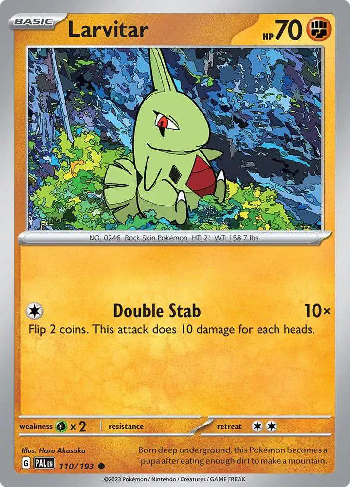 Pokemon Trading Card Game Paldea Evolved Common Larvitar #110