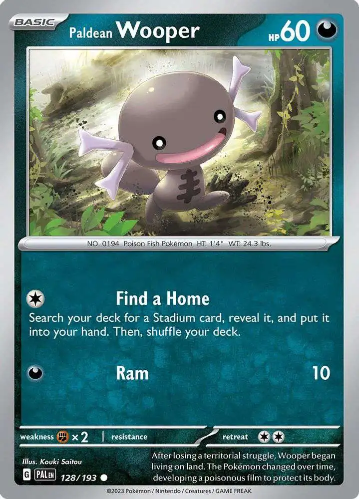 Pokemon Trading Card Game Paldea Evolved Common Paldean Wooper #128