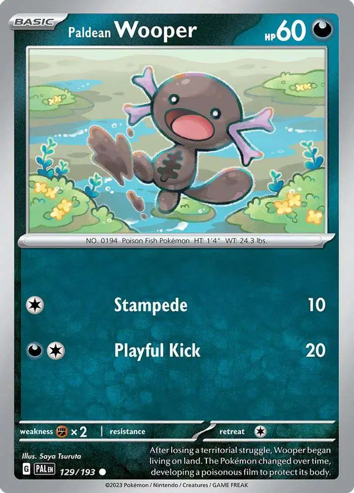 Pokemon Trading Card Game Paldea Evolved Common Paldean Wooper #129