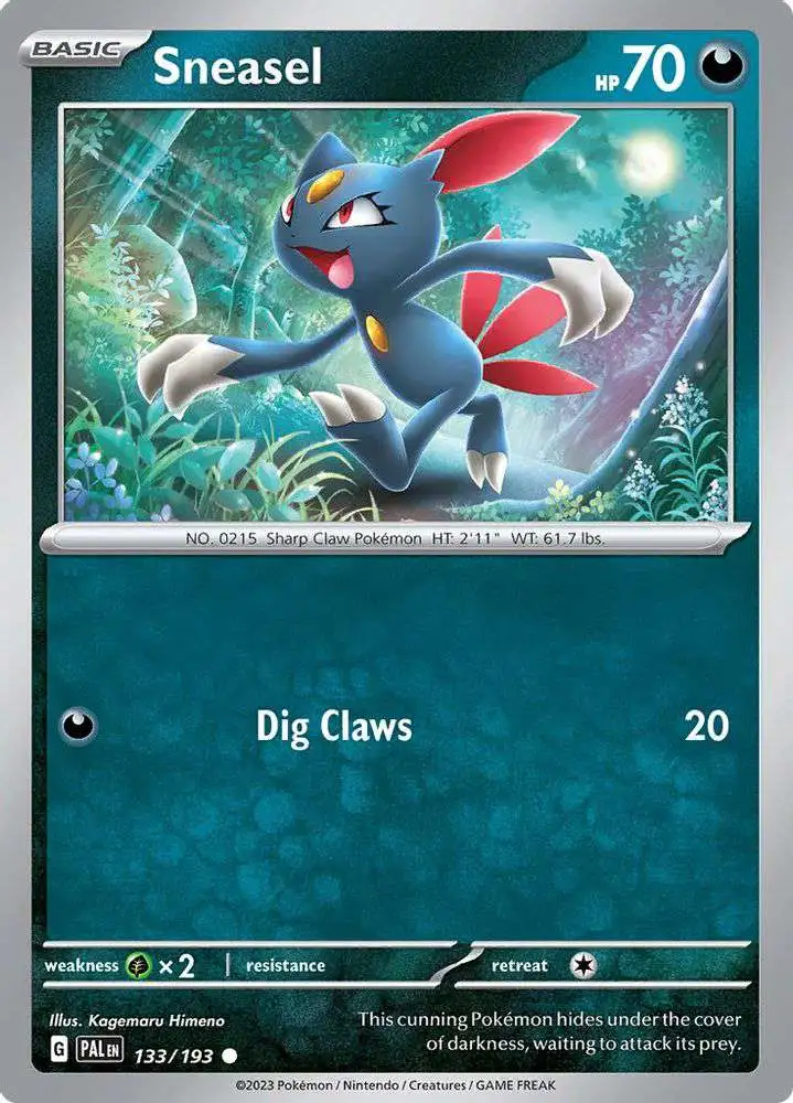Pokemon Trading Card Game Paldea Evolved Common Sneasel #133