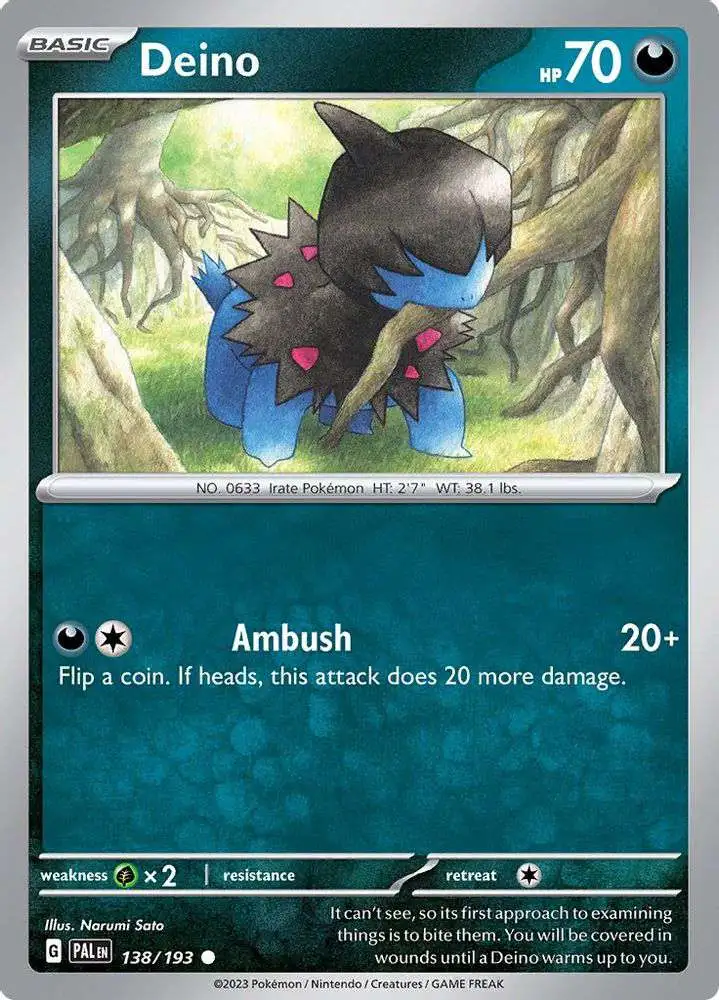 Deino 94/124 - Pokemon Dragons Exalted Common Card