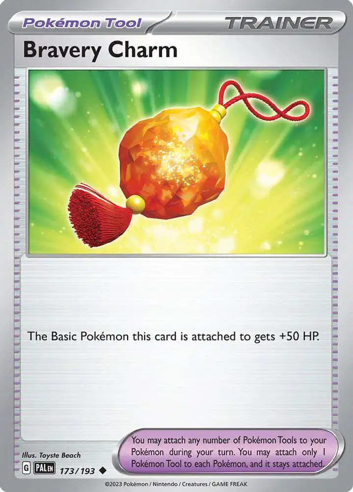 Pokemon Trading Card Game Paldea Evolved Uncommon Bravery Charm #173