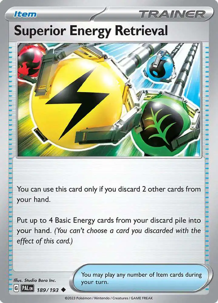 Pokemon Trading Card Game Paldea Evolved Uncommon Superior Energy Retrieval #189