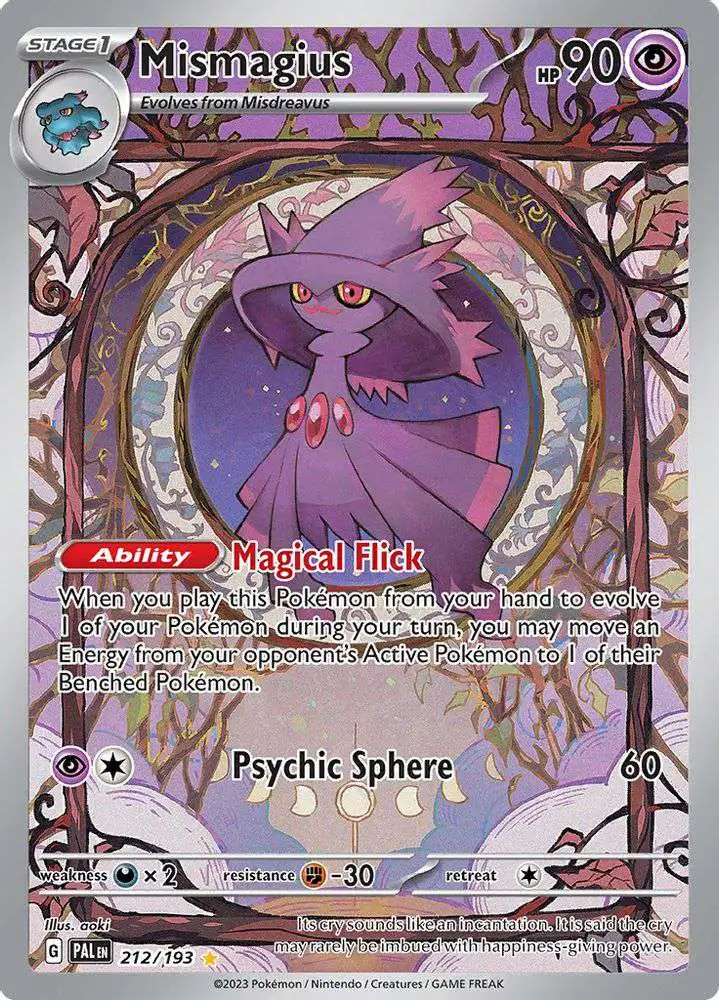 Pokemon Trading Card Game Paldea Evolved Illustration Rare Mismagius #212