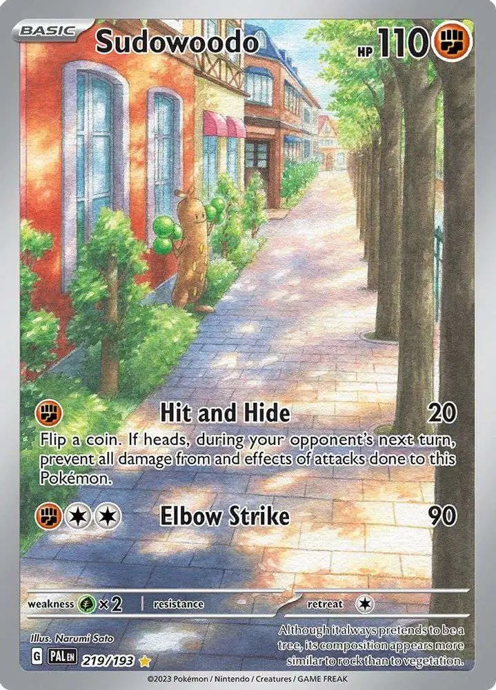 Pokemon Trading Card Game Paldea Evolved Illustration Rare Sudowoodo #219 [Illustration Rare]
