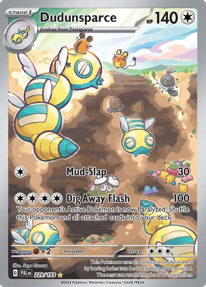 Pokemon Trading Card Game Paldea Evolved Illustration Rare Dudunsparce #229 [Illustration Rare]