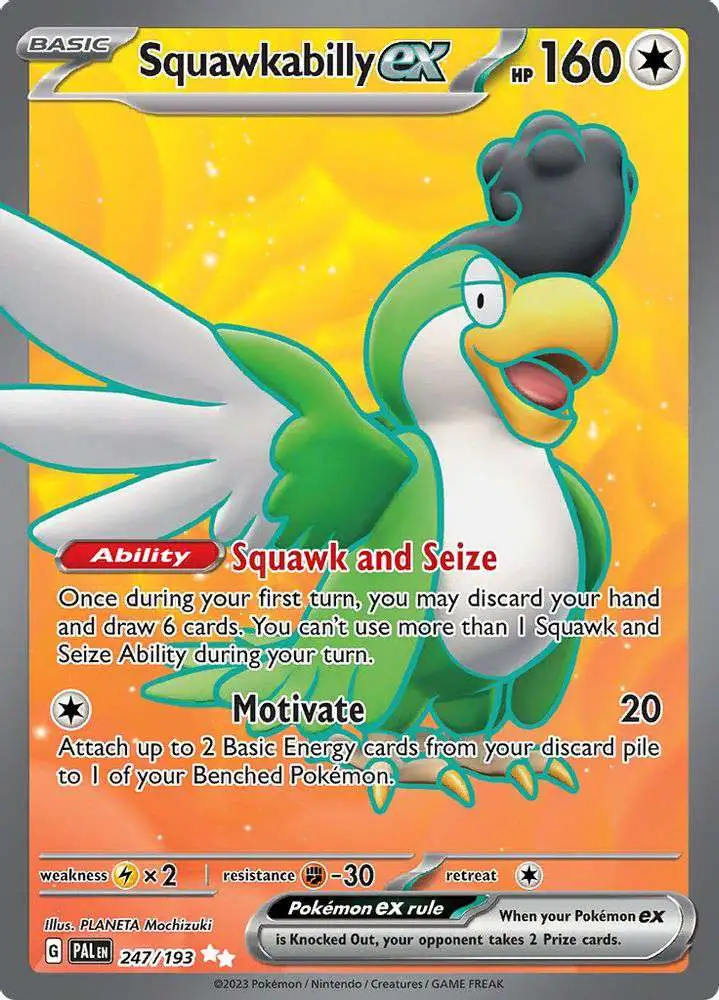 Pokemon Trading Card Game Paldea Evolved Ultra Rare Squawkabilly ex #247