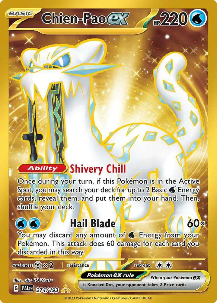 Pokemon Trading Card Game Paldea Evolved Hyper Rare Chien-Pao ex #274