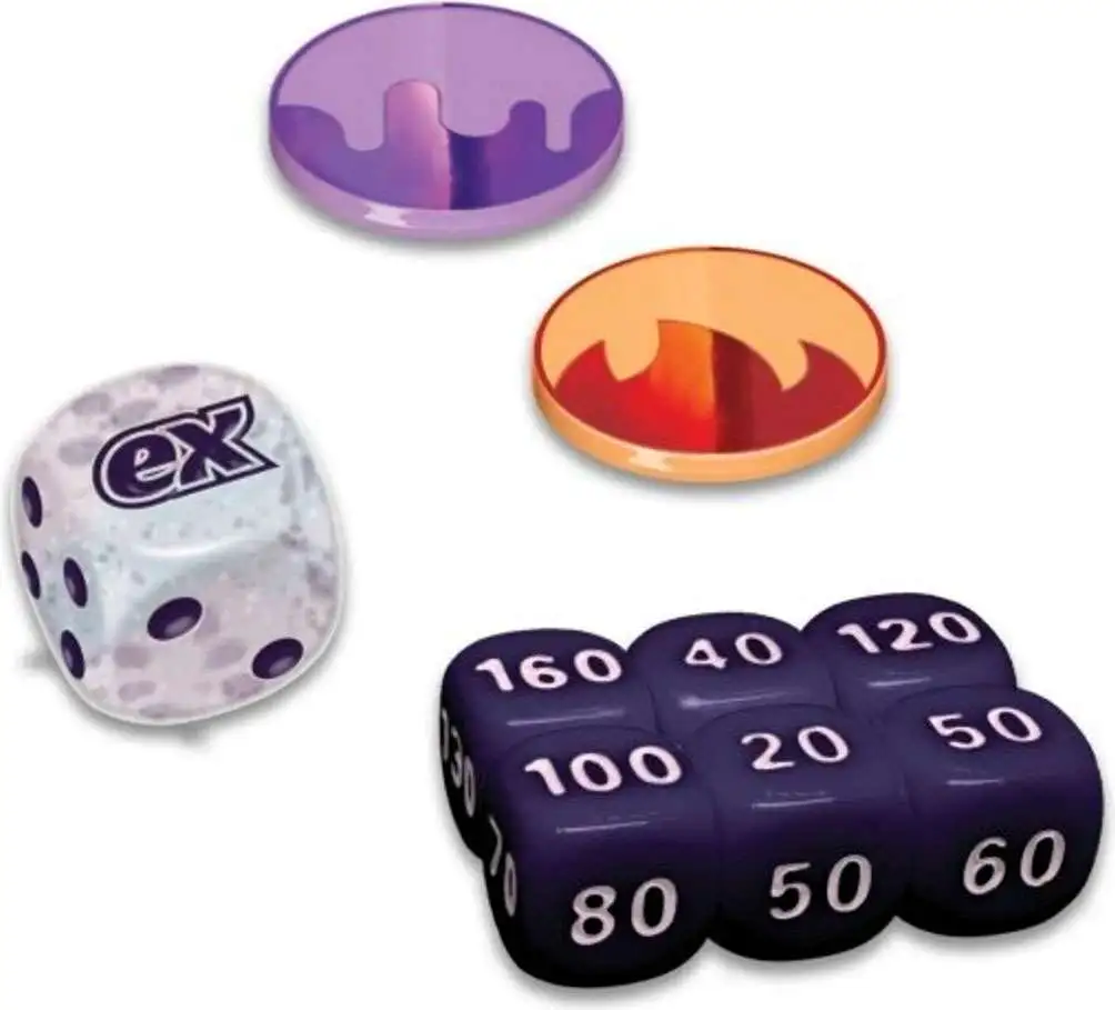 Pokemon Paldean Fates Damage Counter Dice, Coin-Flip Die & 2 Condition Markers