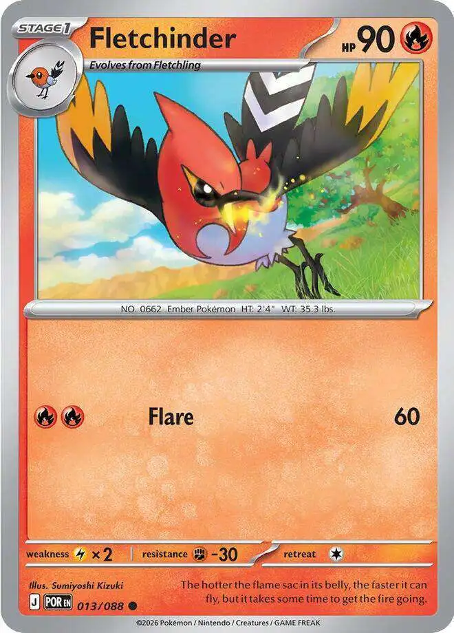 Pokemon Trading Card Game ME03: Perfect Order Common Fletchinder #13
