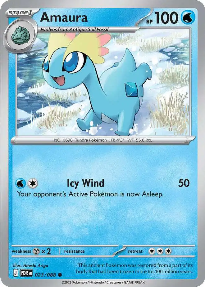 Pokemon Trading Card Game ME03: Perfect Order Common Amaura #23 [Reverse  Holofoil]