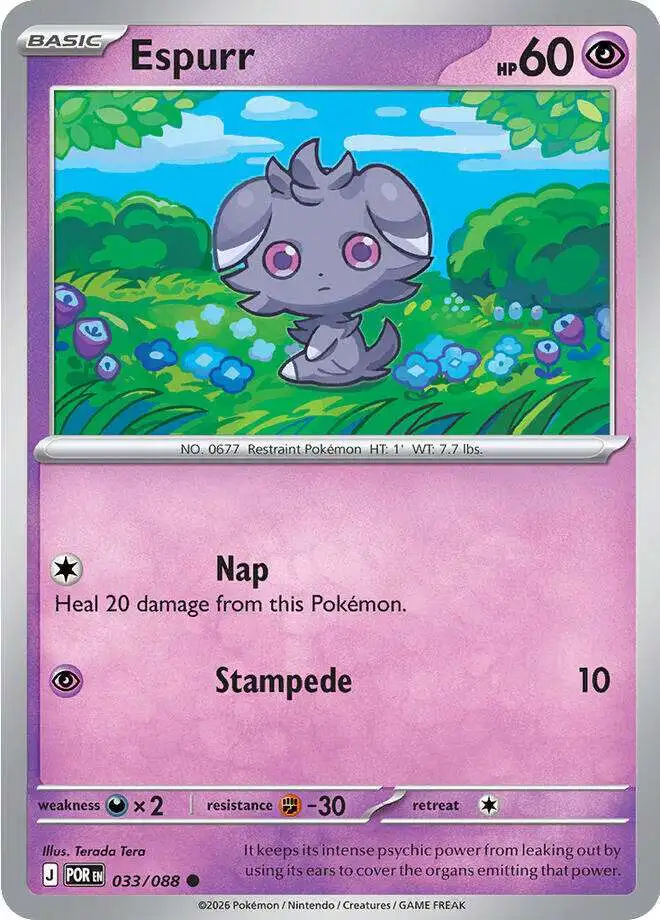 Pokemon Trading Card Game ME03: Perfect Order Common Espurr #33 [Reverse Holofoil]