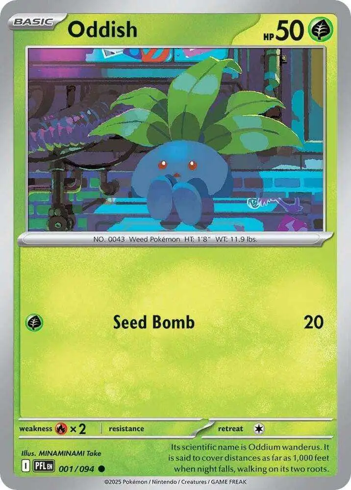 Pokemon Trading Card Game Phantasmal Flames Common Oddish #1