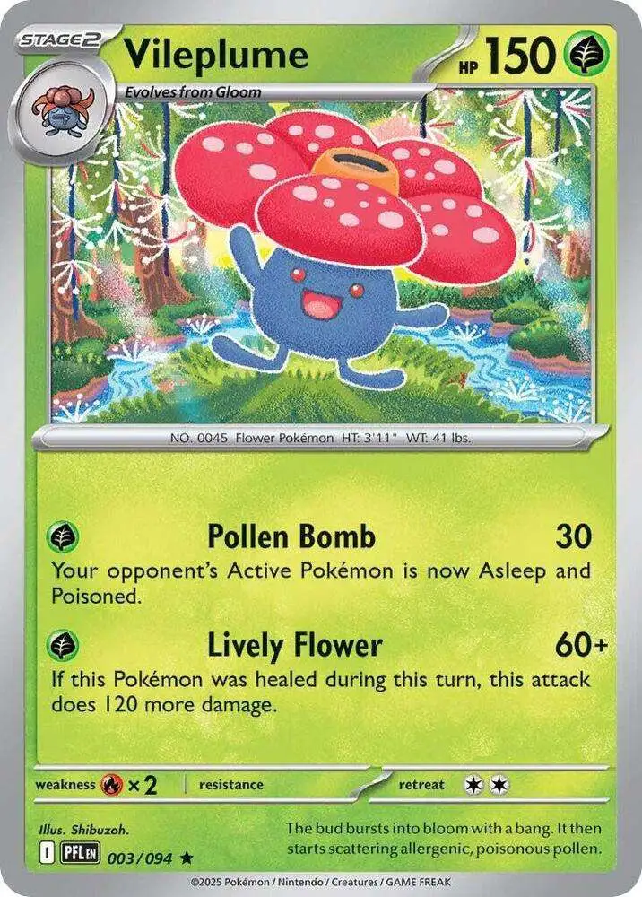 Pokemon Trading Card Game Phantasmal Flames Holo Rare Vileplume #3