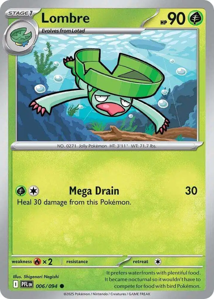 Pokemon Trading Card Game Phantasmal Flames Common Lombre #6