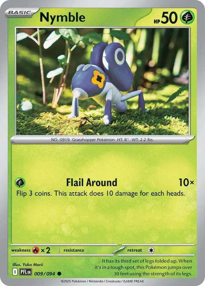 Pokemon Trading Card Game Phantasmal Flames Common Nymble #9