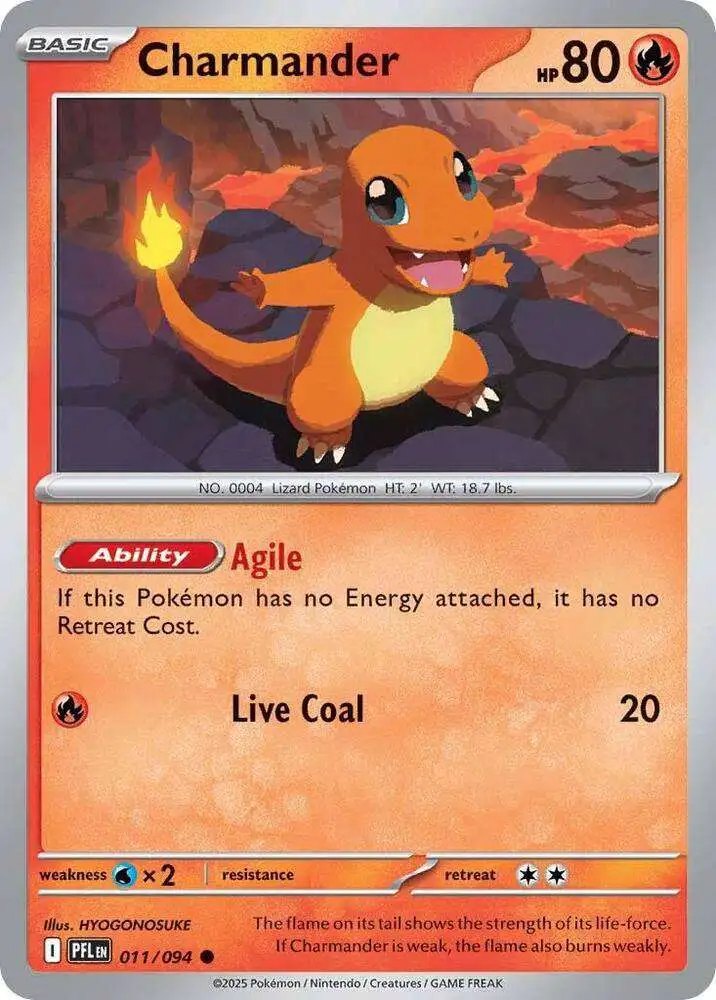 Pokemon Trading Card Game Phantasmal Flames Common Charmander #11