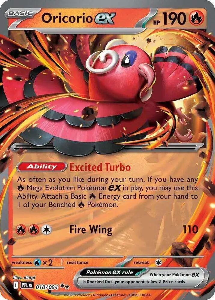 Pokemon Trading Card Game Phantasmal Flames Double Rare Oricorio ex #18
