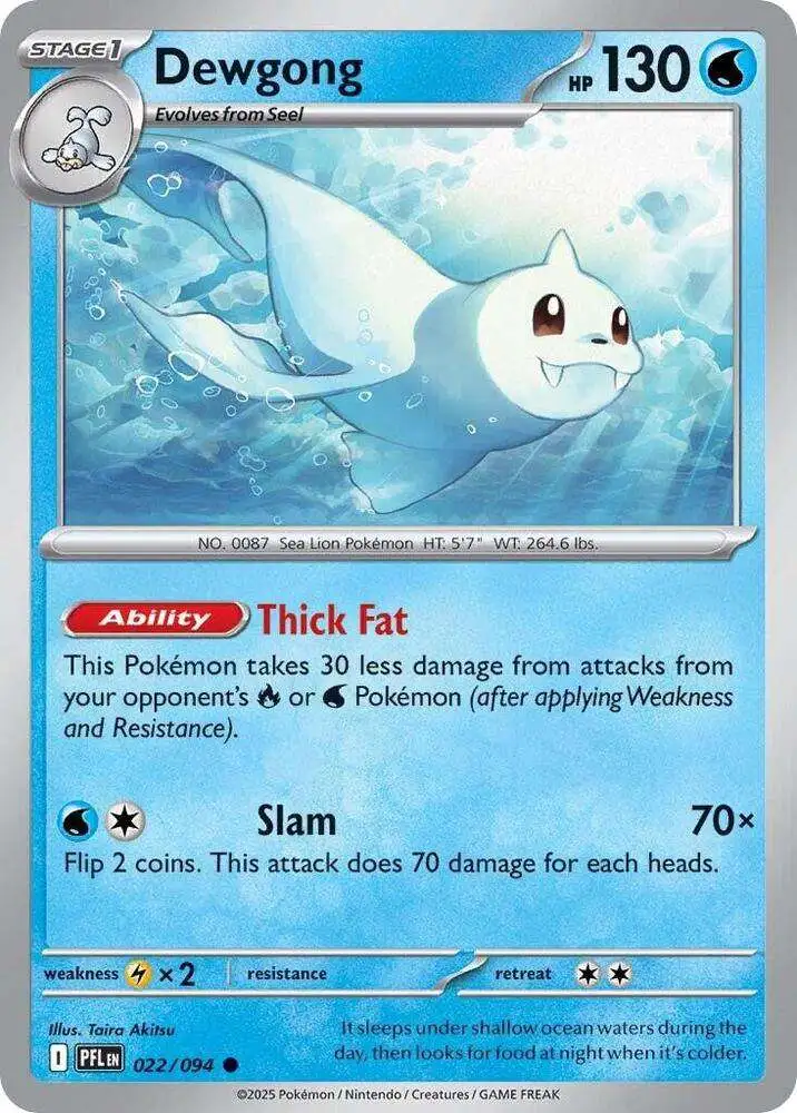 Pokemon Trading Card Game Phantasmal Flames Common Dewgong #22