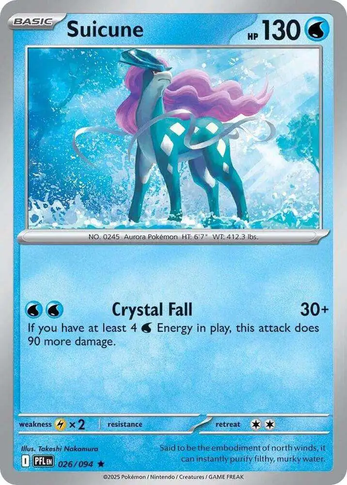 Pokemon Trading Card Game Phantasmal Flames Rare Suicune #26