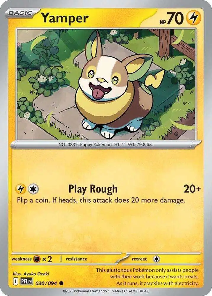 Pokemon Trading Card Game Phantasmal Flames Common Yamper #30