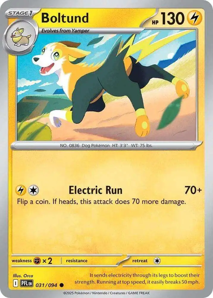 Pokemon Trading Card Game Phantasmal Flames Common Boltund #31