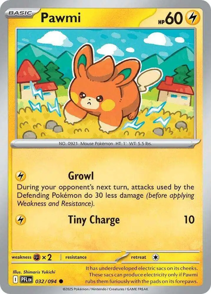 Pokemon Trading Card Game Phantasmal Flames Common Pawmi #32