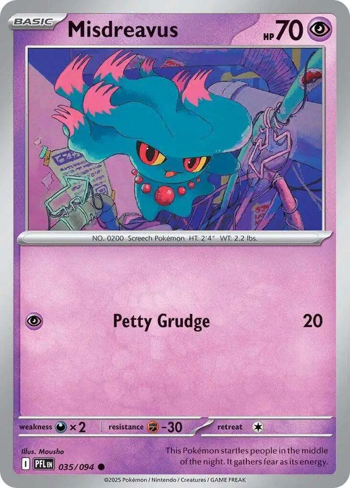 Pokemon Trading Card Game Phantasmal Flames Common Misdreavus #35