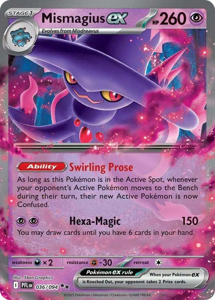 Pokemon Trading Card Game Phantasmal Flames Double Rare Mismagius ex #36