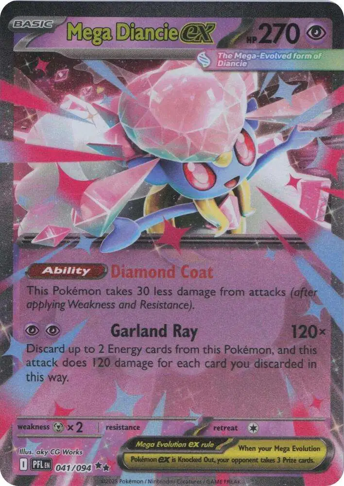 Pokemon Trading Card Game Phantasmal Flames Double Rare Mega Diancie ex #41