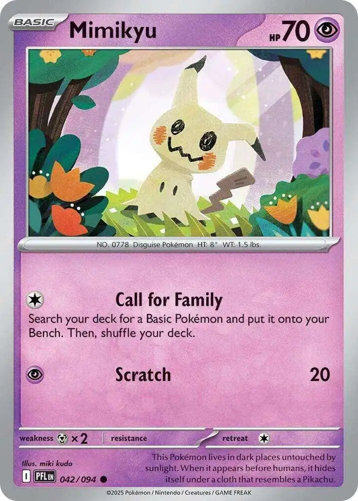 pokemon card mimikyua Pokemon Trading Card Game Phantasmal Flames Single Card Common Mimikyu 42