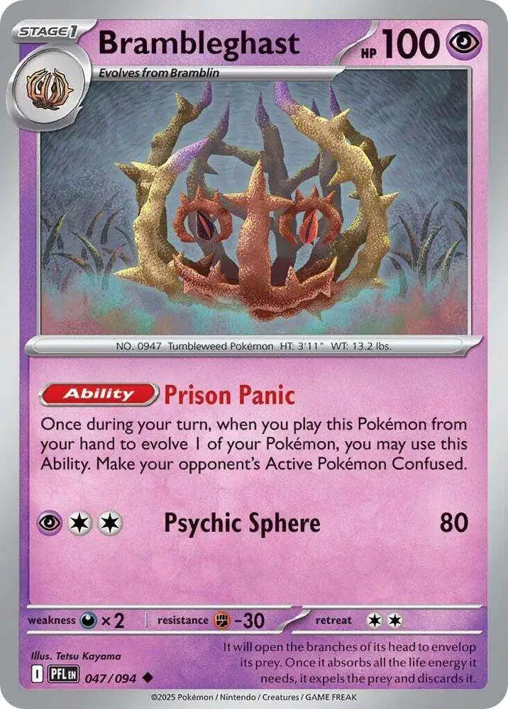 Pokemon Trading Card Game Phantasmal Flames Uncommon Brambleghast #47