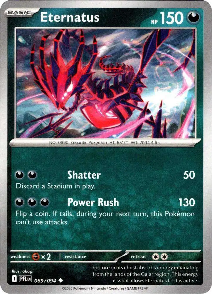 Pokemon Trading Card Game Phantasmal Flames Uncommon Eternatus #69