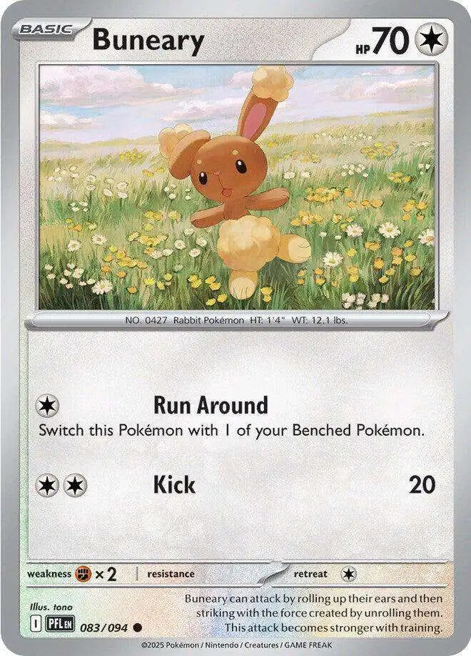 Pokemon Trading Card Game Phantasmal Flames Common Buneary #83