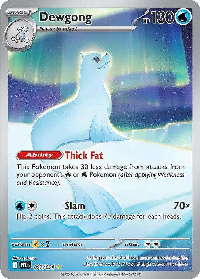 Pokemon Trading Card Game Phantasmal Flames Illustration Rare Dewgong #97