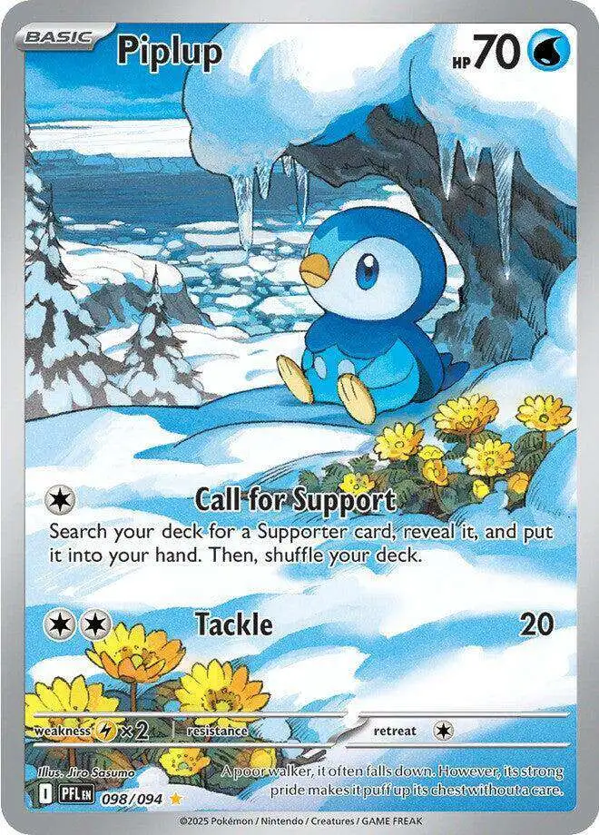 Pokemon Trading Card Game Phantasmal Flames Single Card Illustration Rare Piplup 98 - ToyWiz Pokemon Trading Card Game Phantasmal Flames Single Card Illustration Rare Piplup 98 - ToyWiz