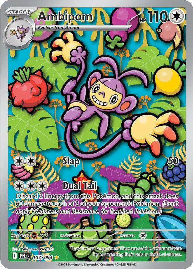 Pokemon Trading Card Game Phantasmal Flames Illustration Rare Ambipom #107