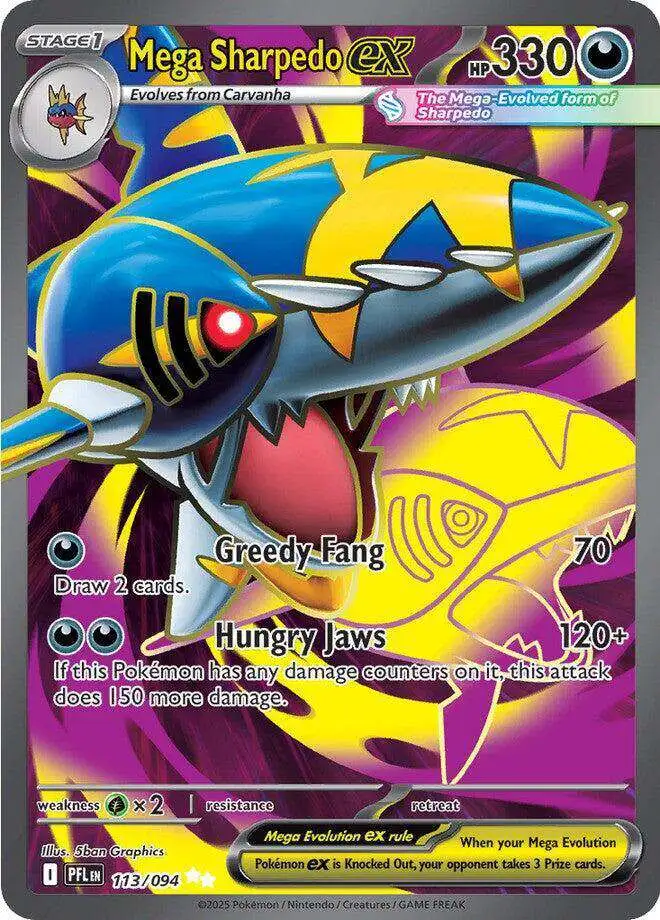 Pokemon Trading Card Game Phantasmal Flames Ultra Rare Mega Sharpedo ex #113