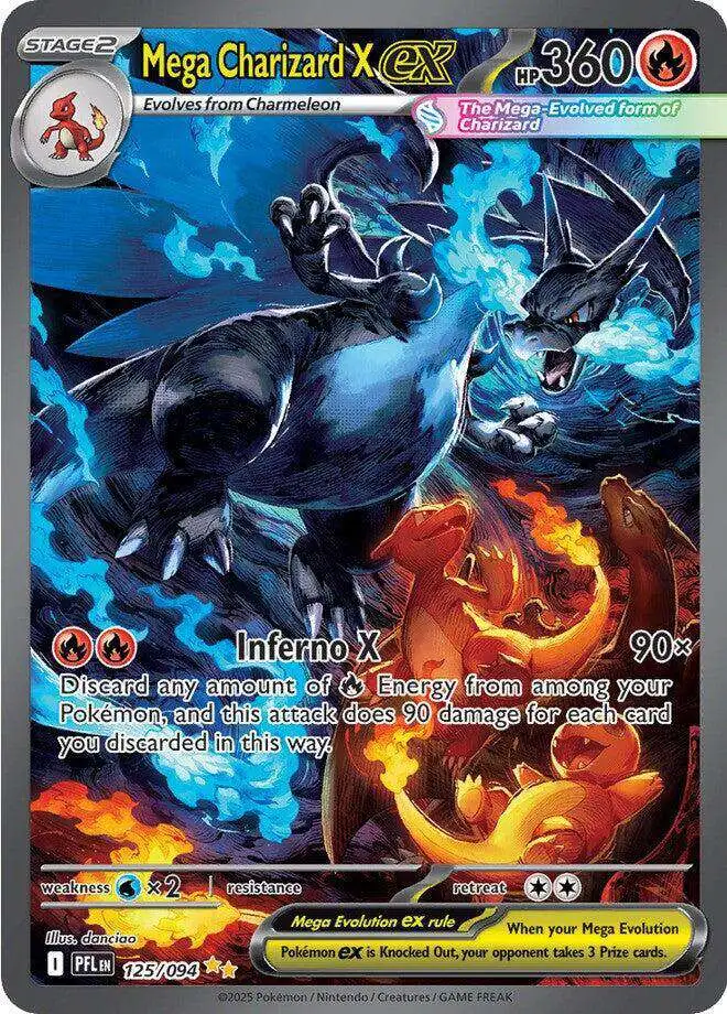 Pokemon Trading Card Game Phantasmal Flames Special Illustration Rare Mega Charizard X ex #125