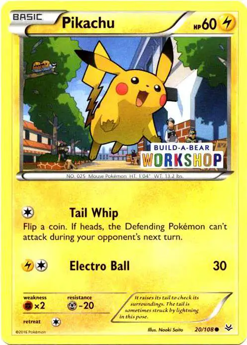 Pokemon Trading Card Game Promo Promo Pikachu #20 [Build-a-Bear]