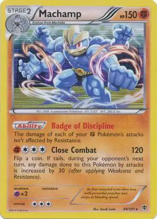 Pokemon Black & White Plasma Blast Holo Rare Machamp #49 [Lightly Played]