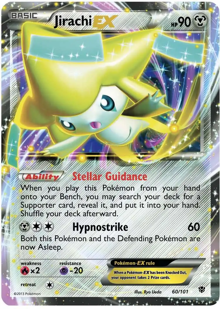 Pokemon Black & White Plasma Blast Ultra Rare Jirachi EX #60
