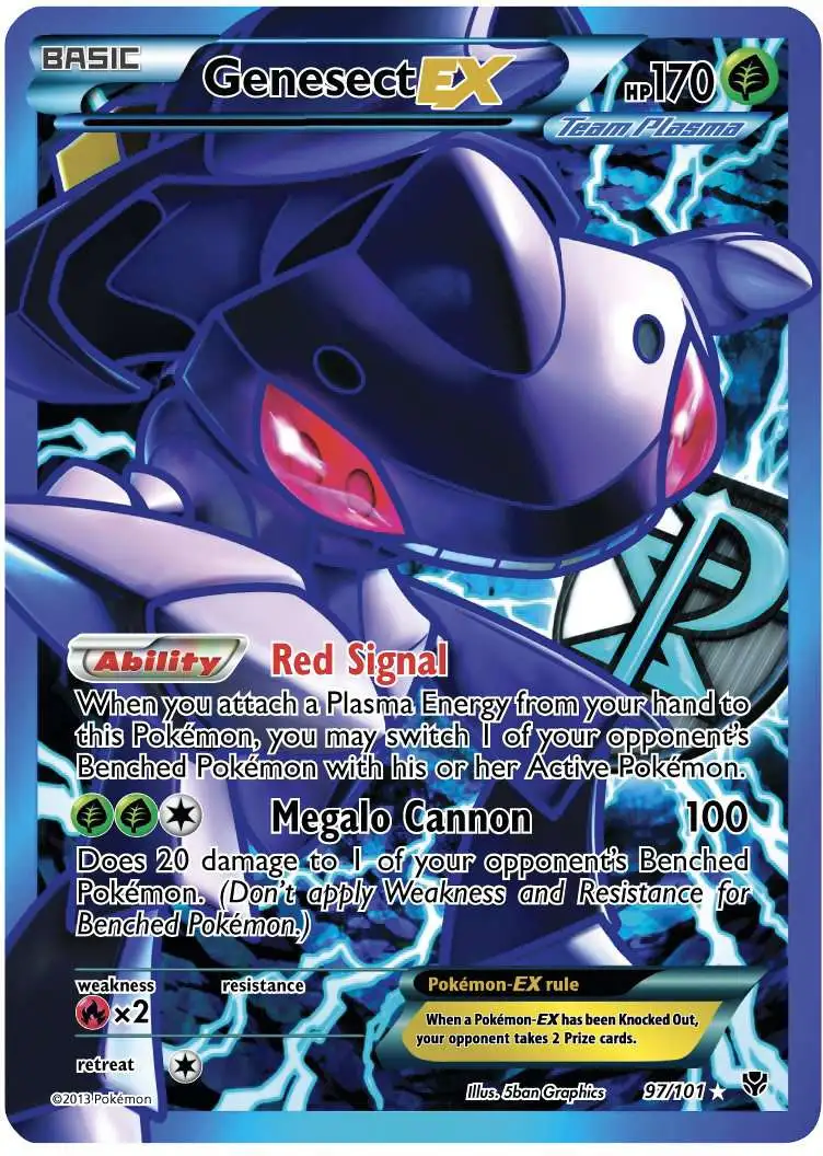 Pokemon Black & White Plasma Blast Ultra Rare Genesect EX #97