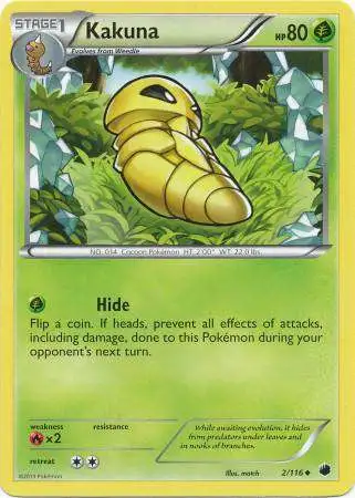 Pokemon Trading Card Game Black & White Plasma Freeze Uncommon Kakuna #2 [Lightly Played]